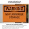 Signmission No Flammable Storage OSHA Warning Sign, Vinyl Decal, 10in W x 7in L, 2PK OS-2PACK-WS-D-710-L-11964 - alternate 4